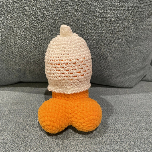 White Hat Penis Plush Keychain