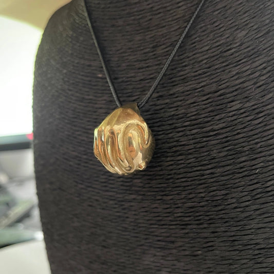 Brass Breast Pendant Necklace