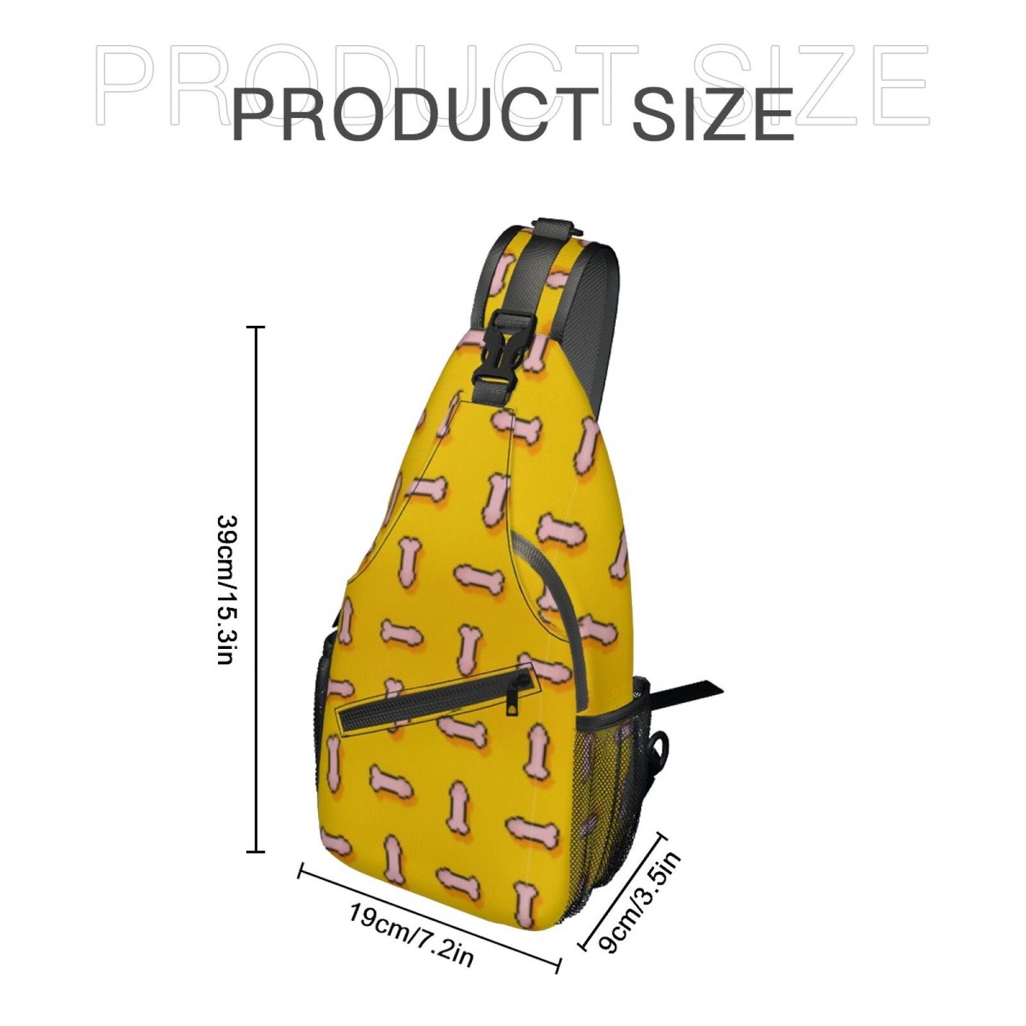 Pixel Penis Sling Bag – Funny Adult Humor Crossbody Bag
