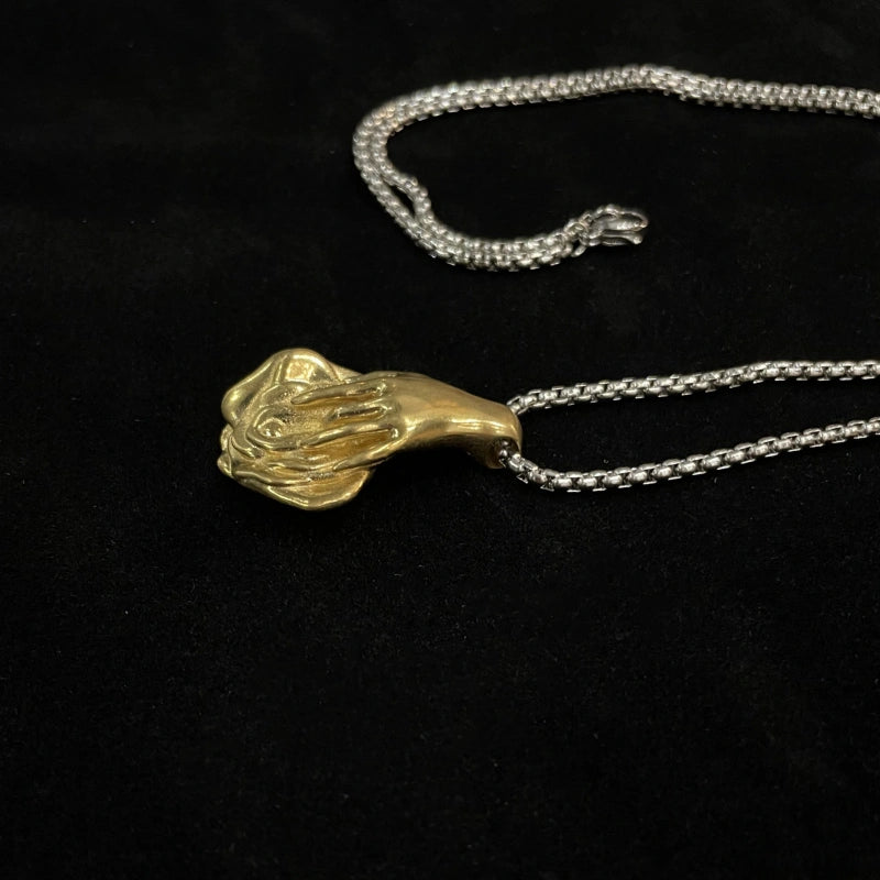 Copper Feminine Form Pendant Necklace