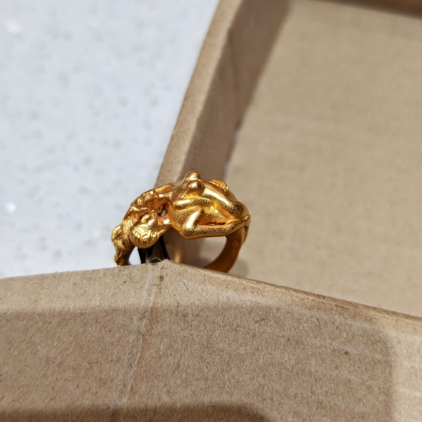 Gold-Tone Adjustable Vintage Ring