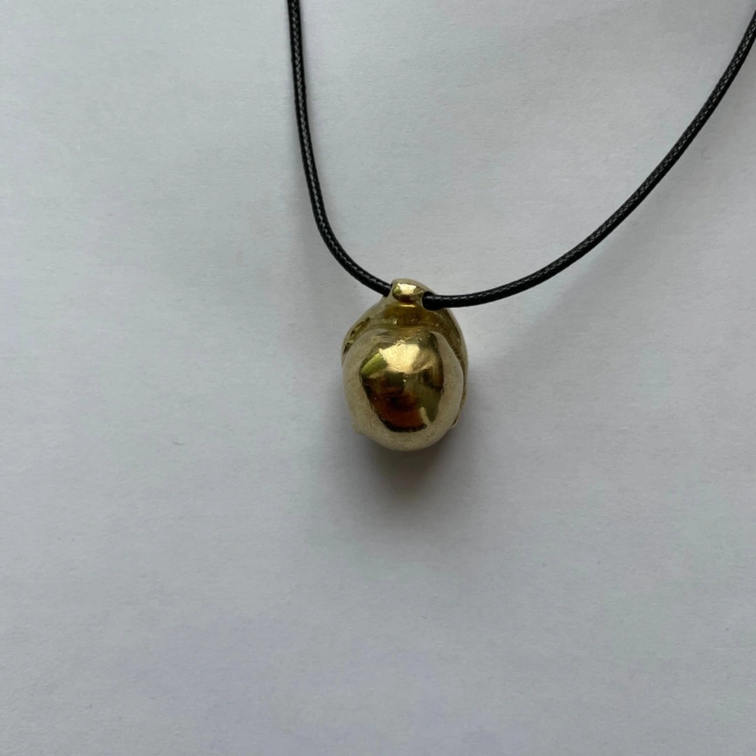 Brass Breast Pendant Necklace