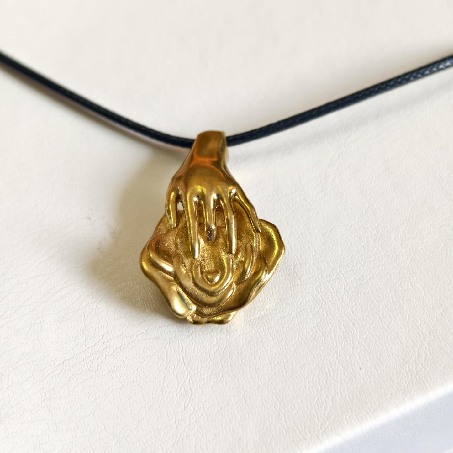 Naughty Brass Pendant Necklace