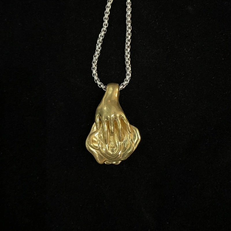 Copper Feminine Form Pendant Necklace