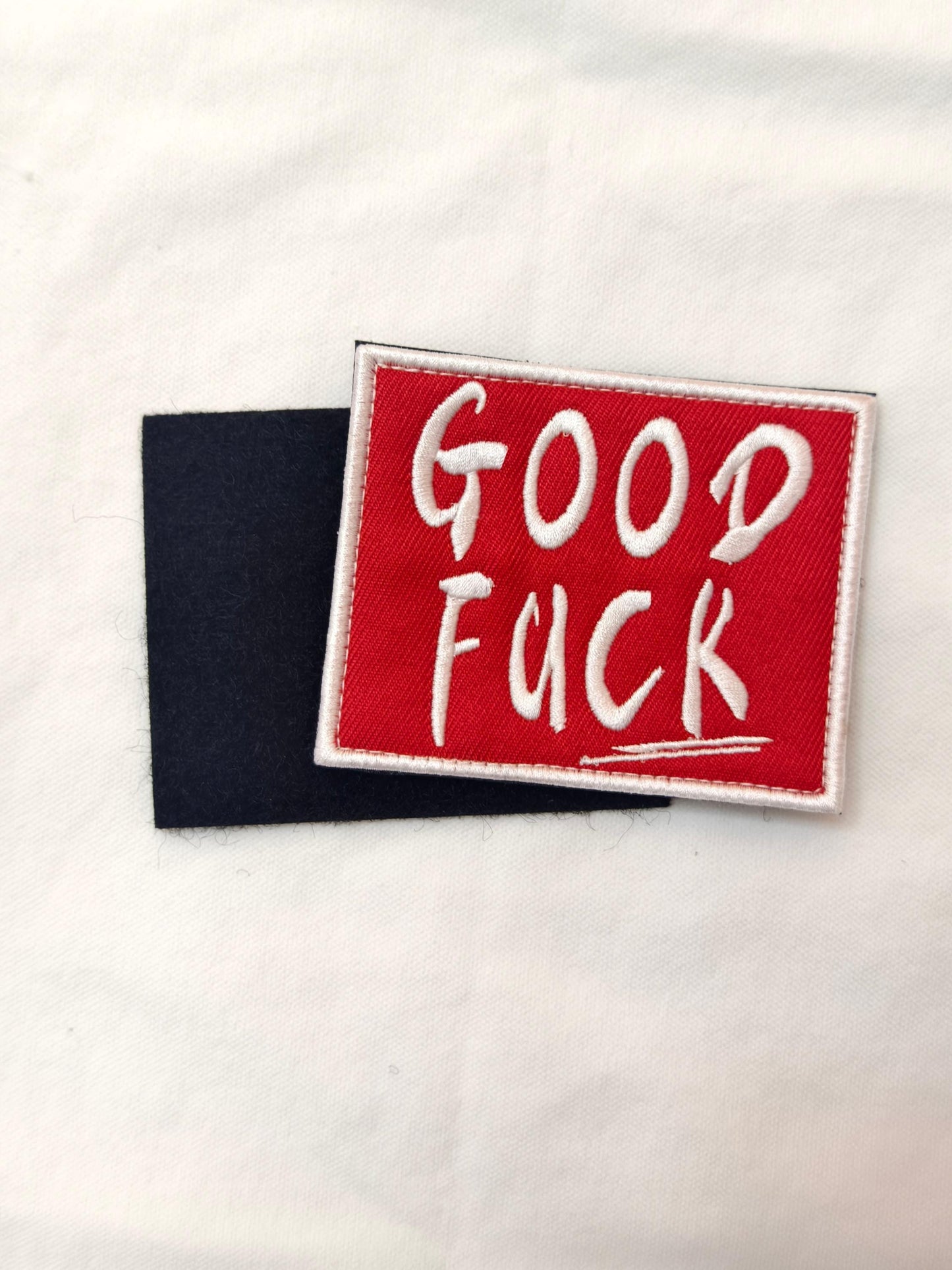 Funny "Good Luck" Velcro Armband Removable Patch