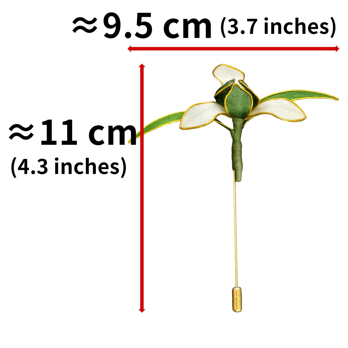 Silk Flower Brooch Pin – Elegant Handmade Brooch for Dresses & Parties