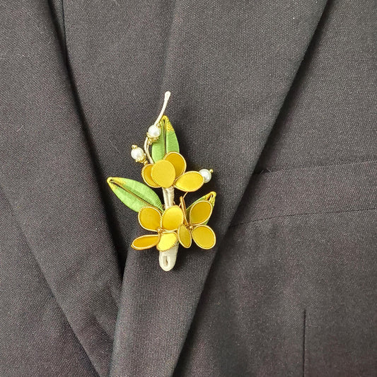 Petal Silk Flower Brooch – Handmade Vintage Chinese Style Pin for Dresses and Parties