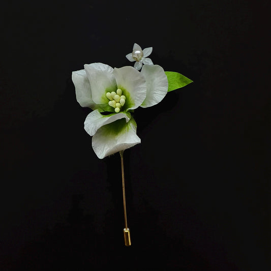 Flower Brooch Pin Handmade Silk Vintage Style Brooch for Women