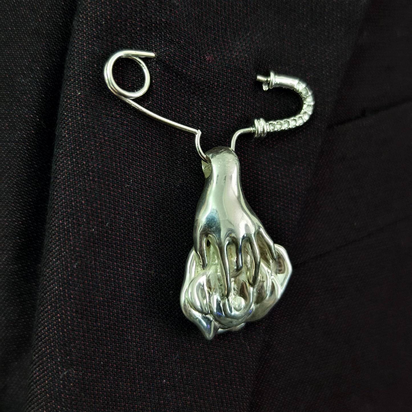 Handmade Unique Personalized Sterling Silver Brooch