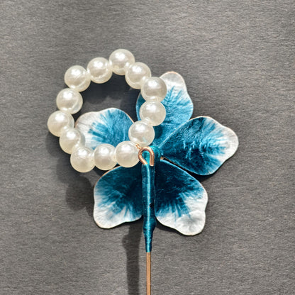 Vintage Handmade Silk Flower Brooch