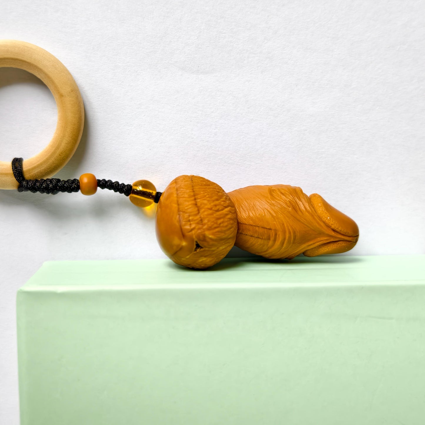 Handcrafted Carved Penis Walnut Craft