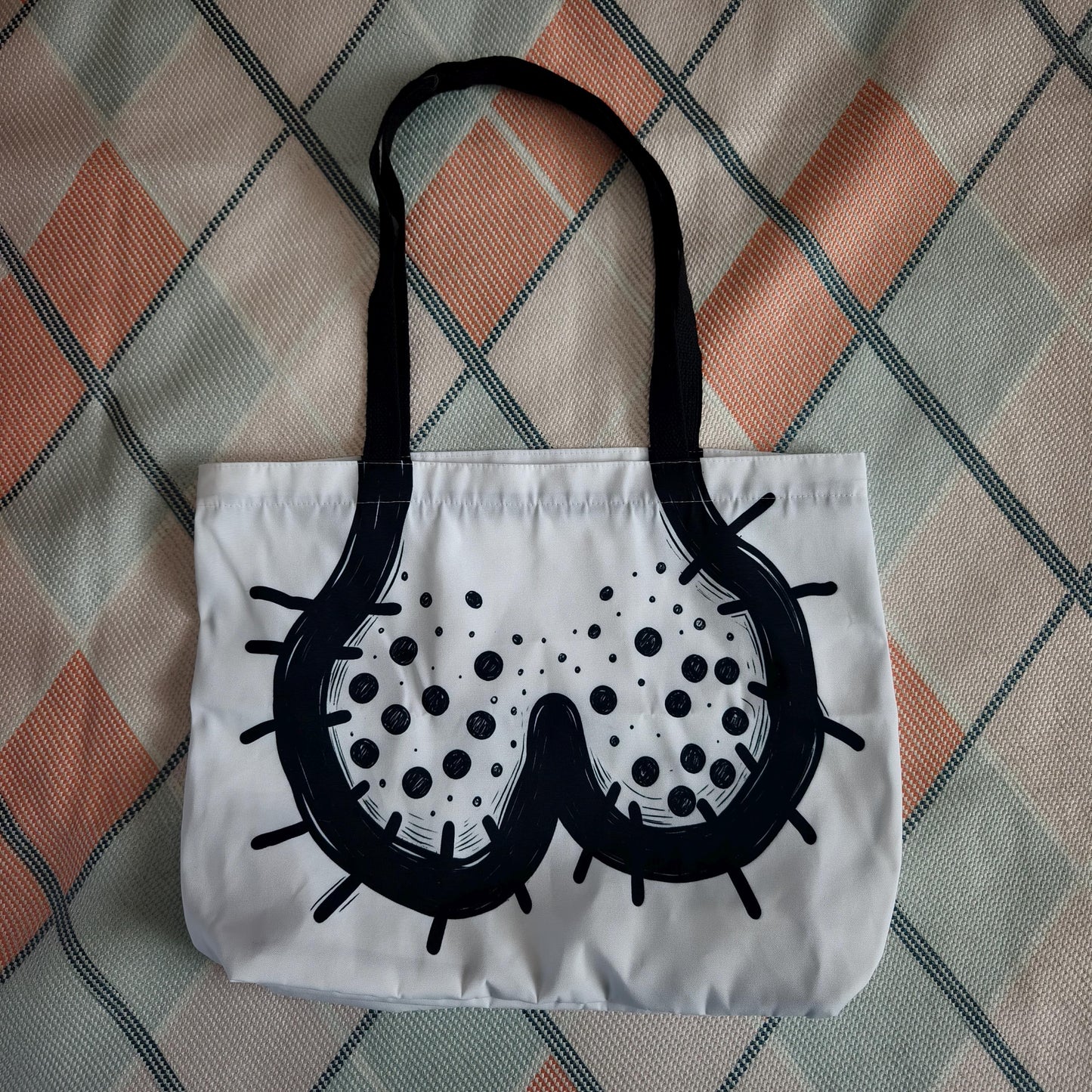 Penis Print Canvas Tote Bag