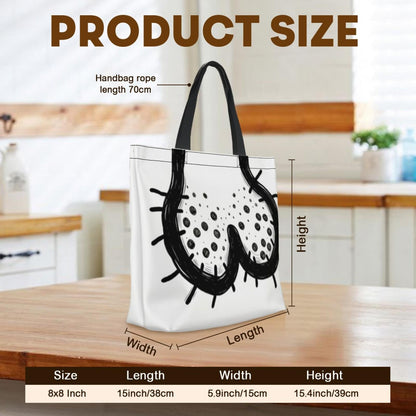 Penis Print Canvas Tote Bag