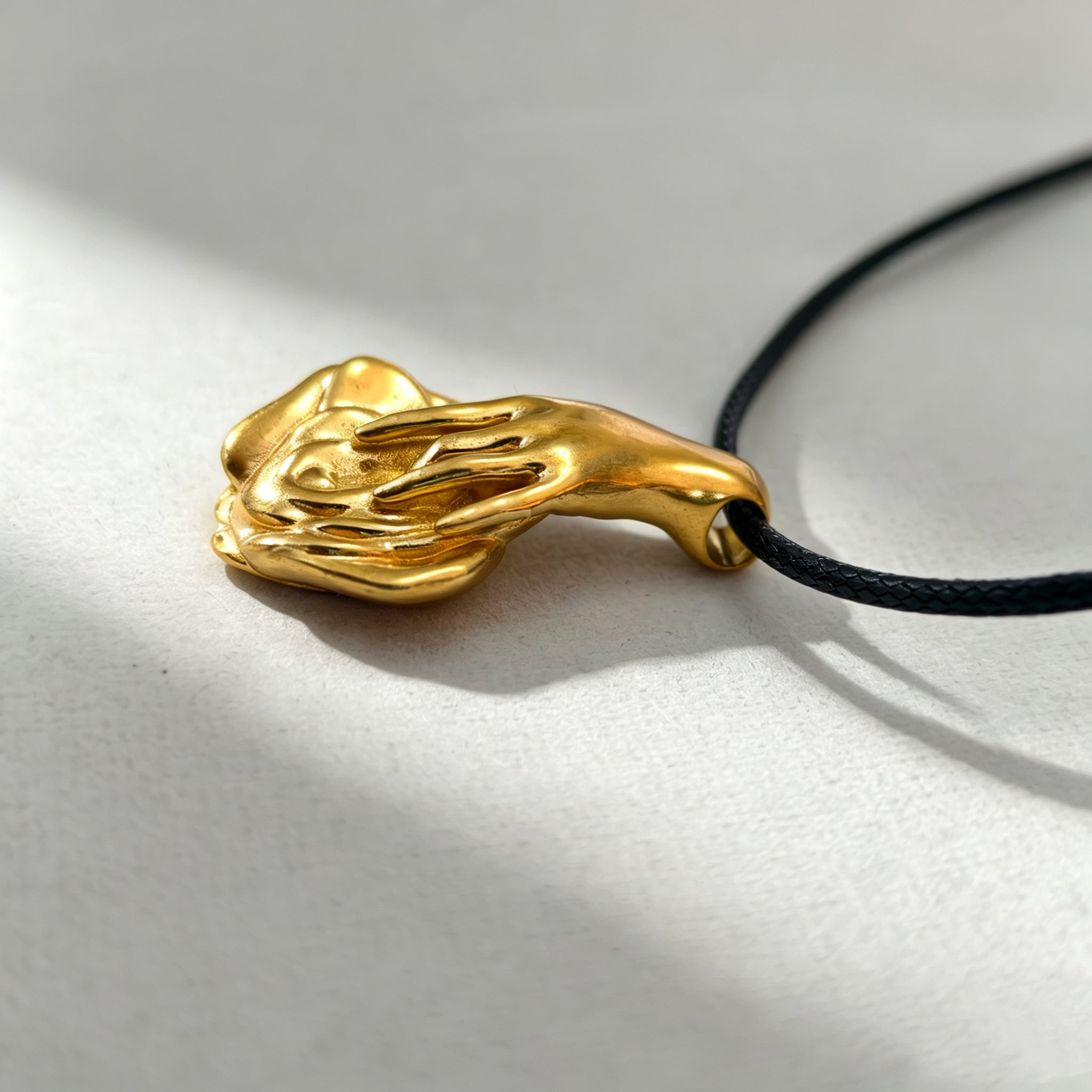 Gold‑Plated Vulva Pendant Necklace