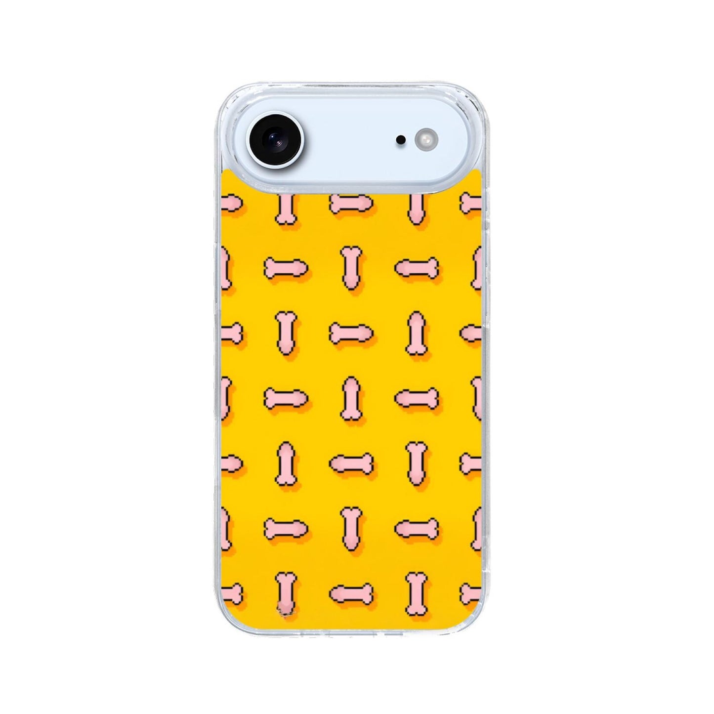 Pixelated Pattern iPhone 17 Pro Max Case – Funny Adult Humor TPU Cover