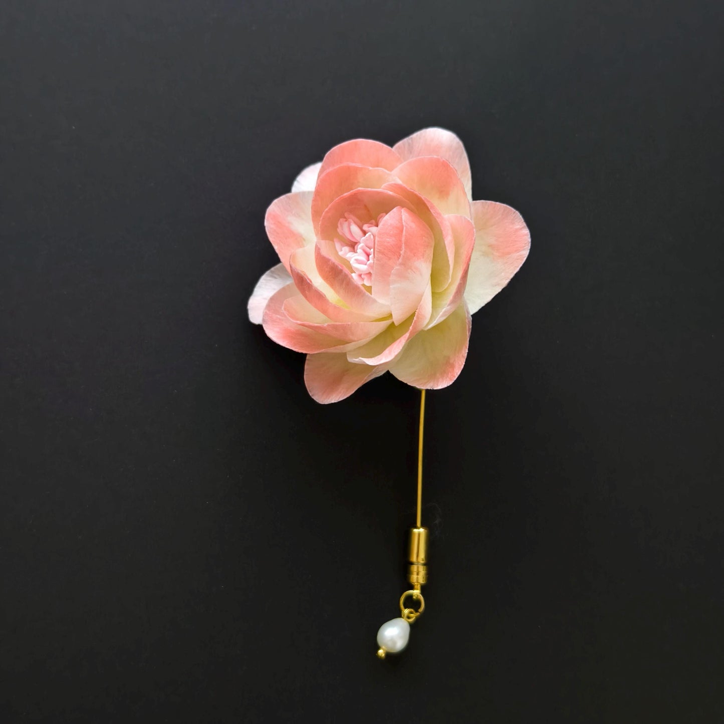 Silk Flower Brooch for Women Handmade Vintage Floral Brooch Pin