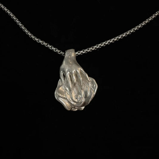 Sterling Silver Erotic Pendant Necklace
