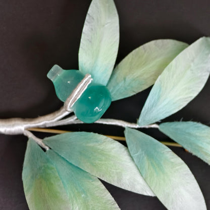 Bamboo Leaf Silk Brooch