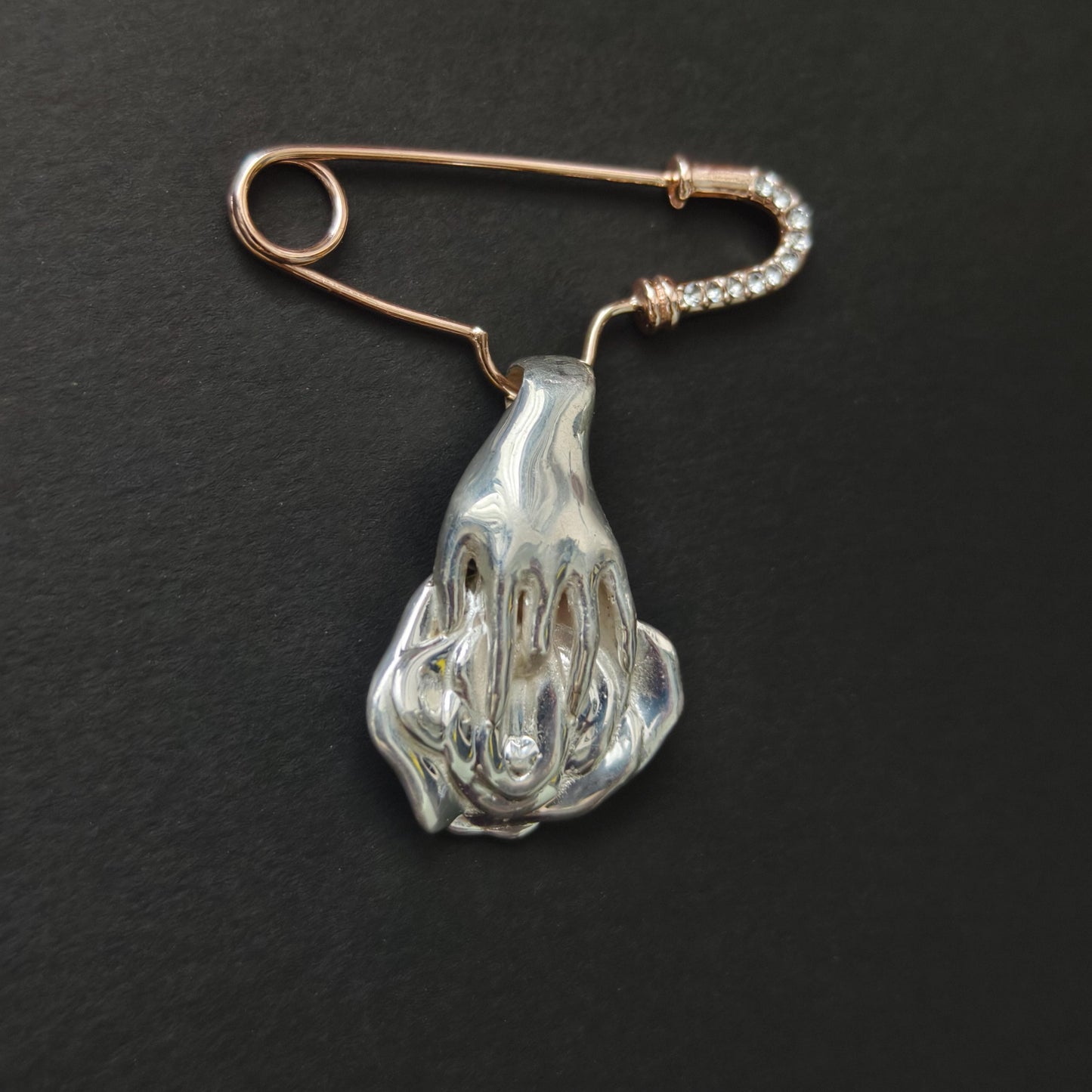 Handmade Silver Nude Art Brooch