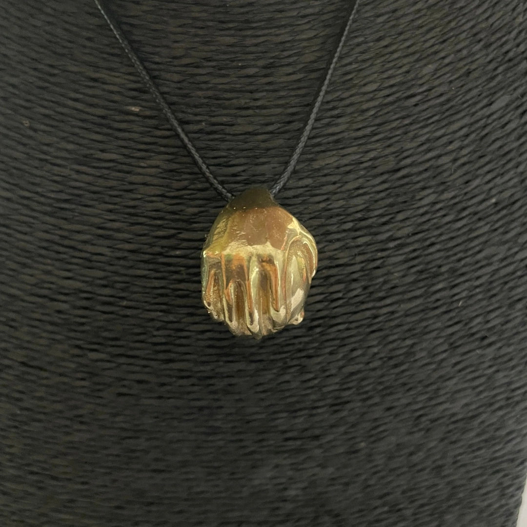 Brass Breast Pendant Necklace