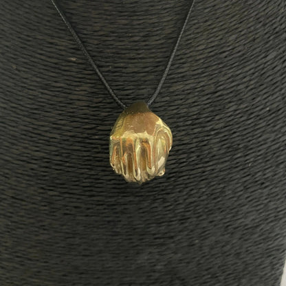 Brass Breast Pendant Necklace