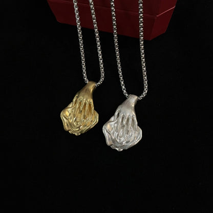 Copper Nude Pendant Necklace