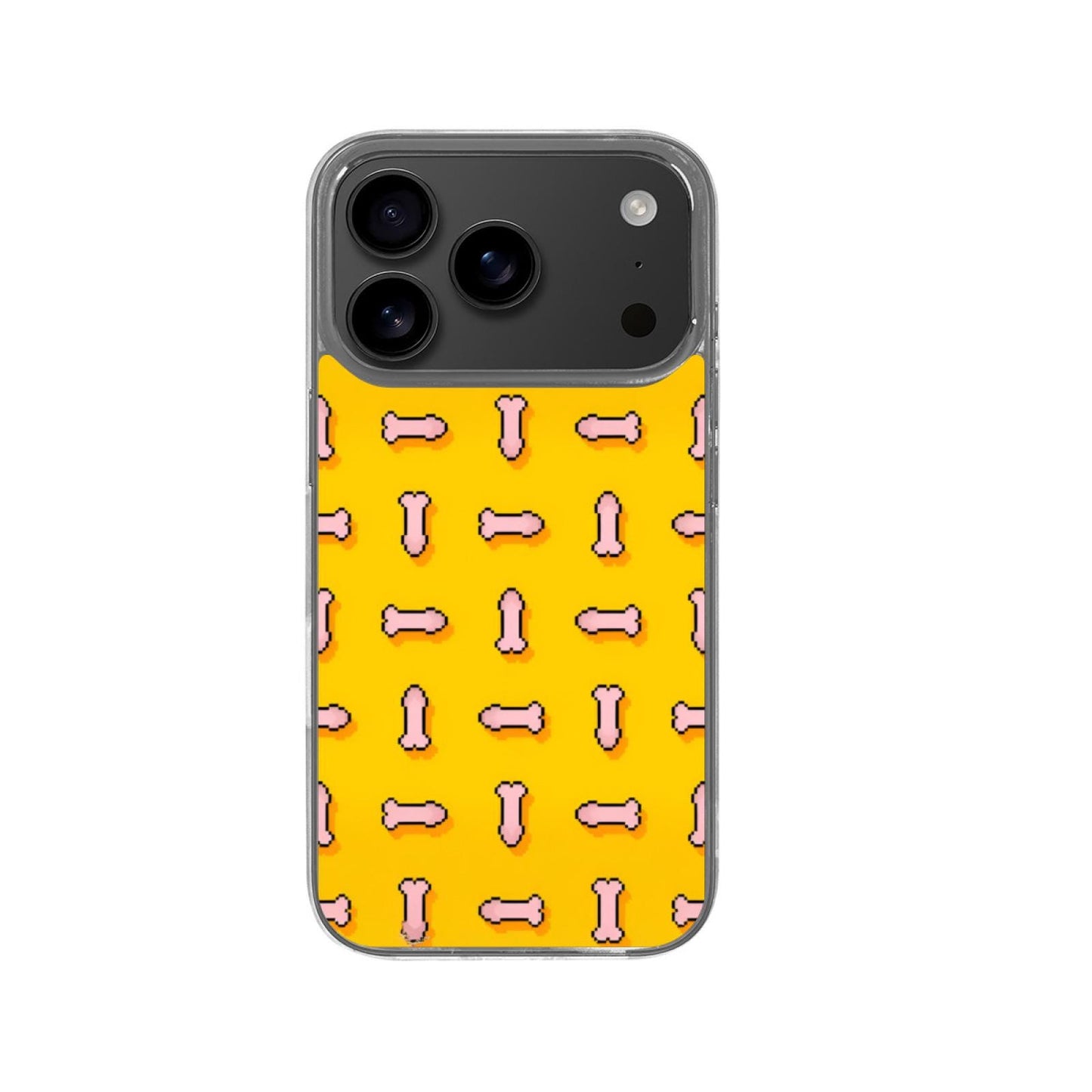 Pixelated Pattern iPhone 17 Pro Max Case – Funny Adult Humor TPU Cover