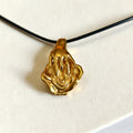 Gold‑Plated Vulva Pendant Necklace