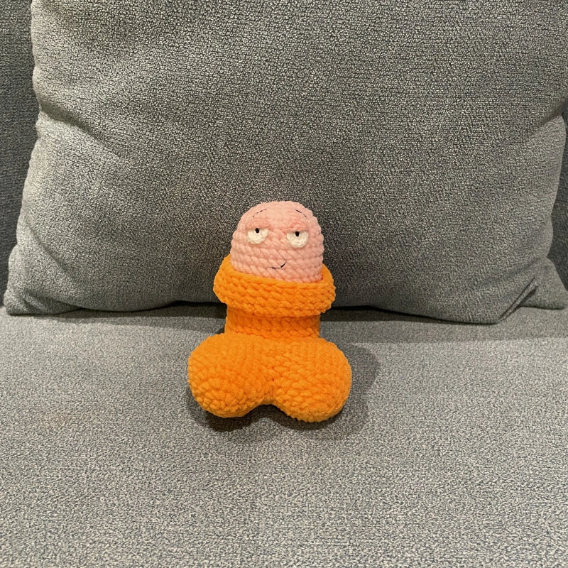 White Hat Penis Plush Keychain