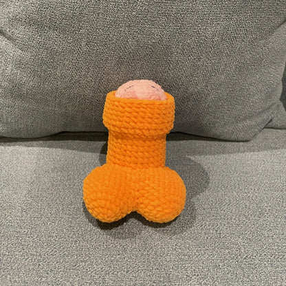 White Hat Penis Plush Keychain