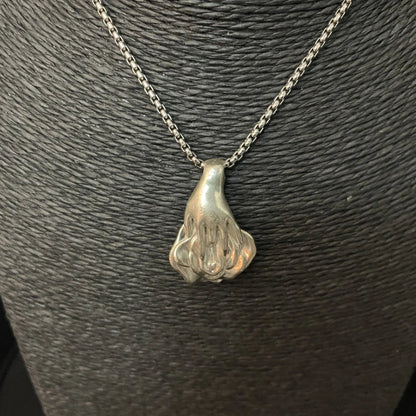 Sterling Silver Erotic Pendant Necklace