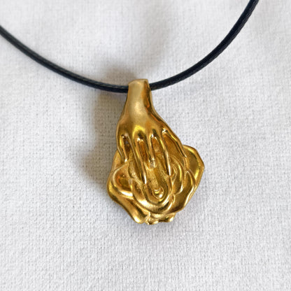 Naughty Brass Pendant Necklace