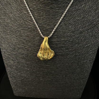 Copper Nude Pendant Necklace