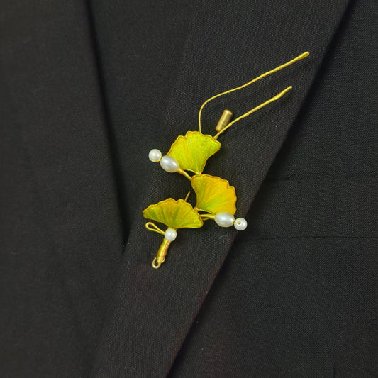 Antique Style Silk Flower Brooch Handmade Floral Brooch Pin for Women