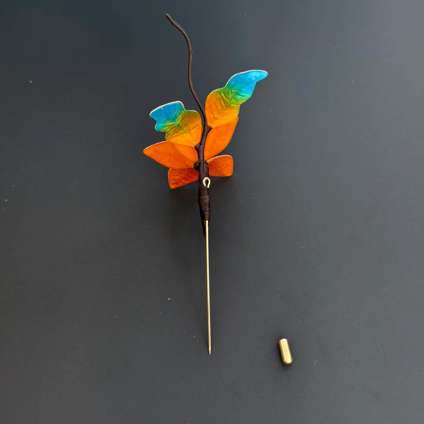 Handcrafted Silk Flower Brooch – Unique Vintage Floral Pin for Women