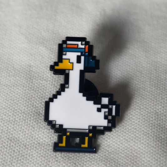 Pixel Duck Badge Pin Brooch