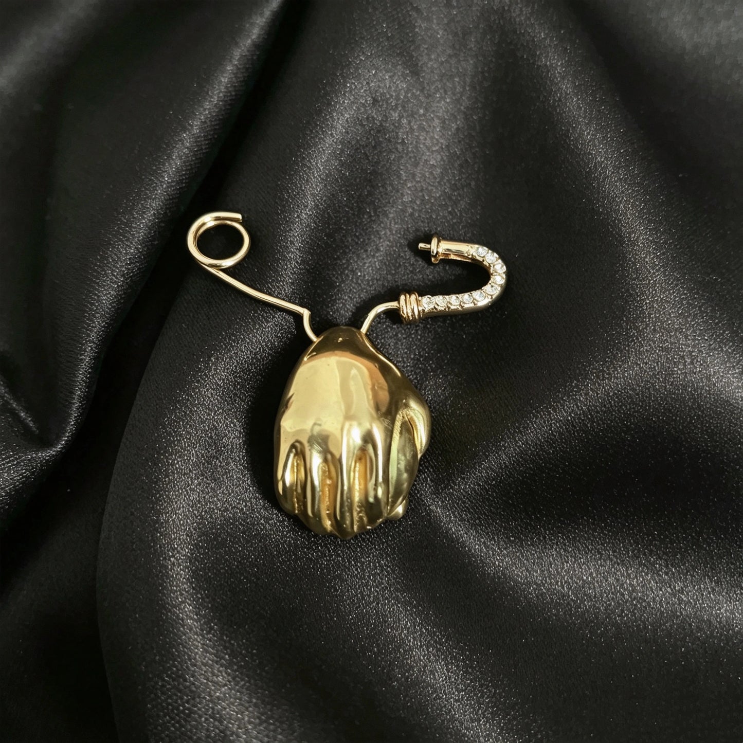 Hand Holding Your Heart Brooch