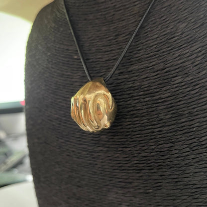 Brass Breast Pendant Necklace