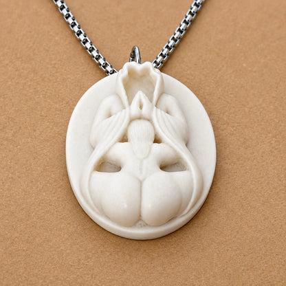 Hand Carved Erotic Necklace