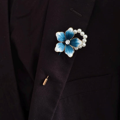 Vintage Handmade Silk Flower Brooch