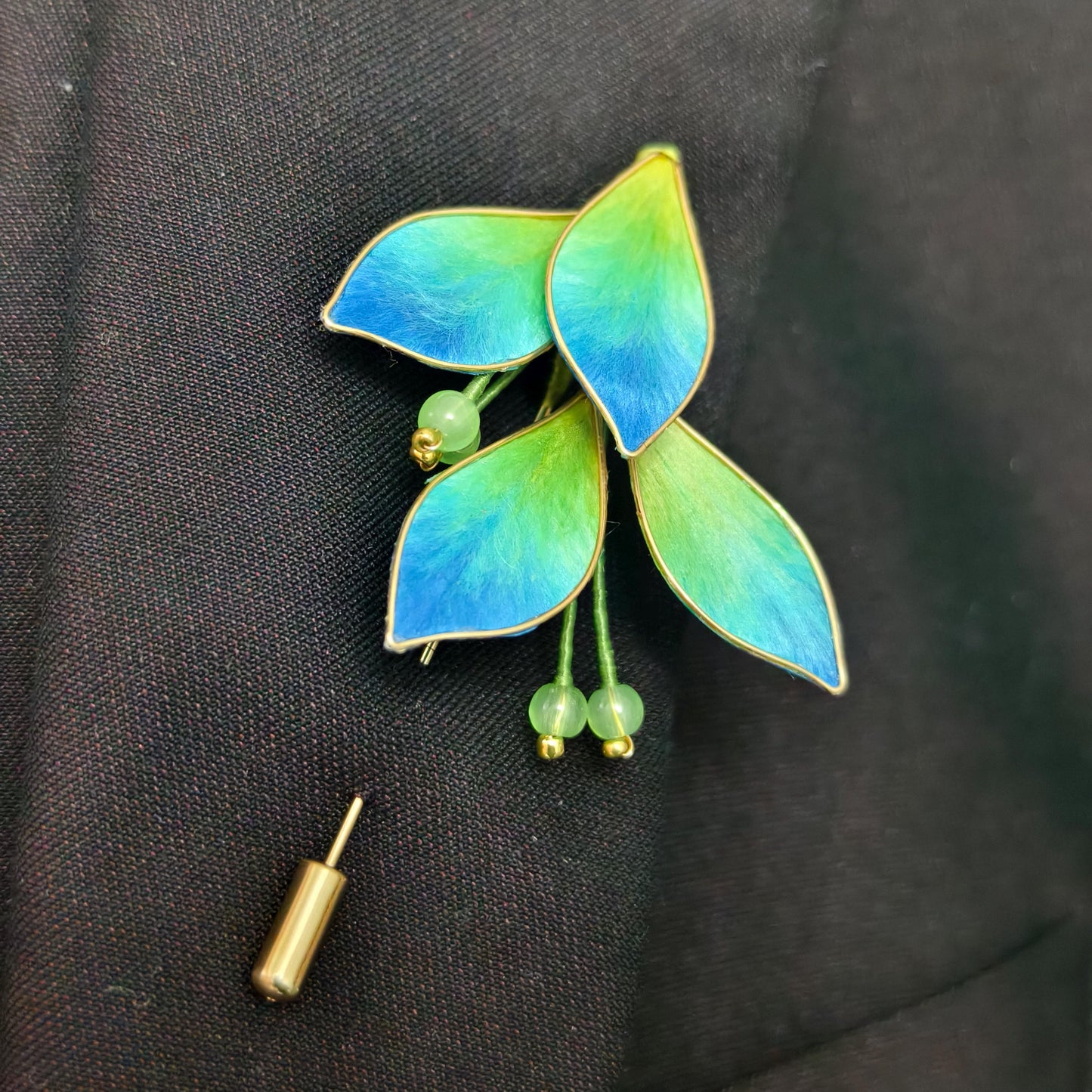 Classic Handmade Silk Flower Brooch
