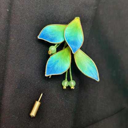 Classic Handmade Silk Flower Brooch