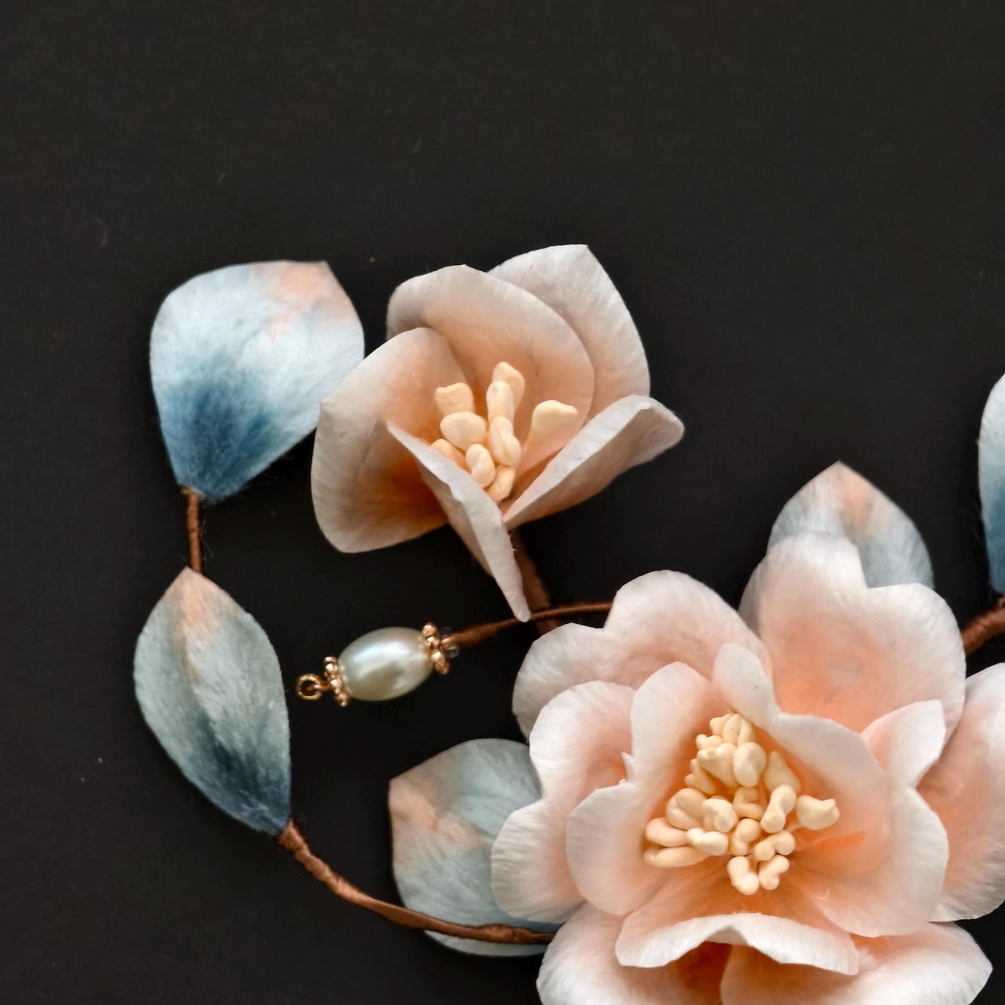 Vintage Silk Flower Brooch Handmade Floral Brooch Pin for Women Gift