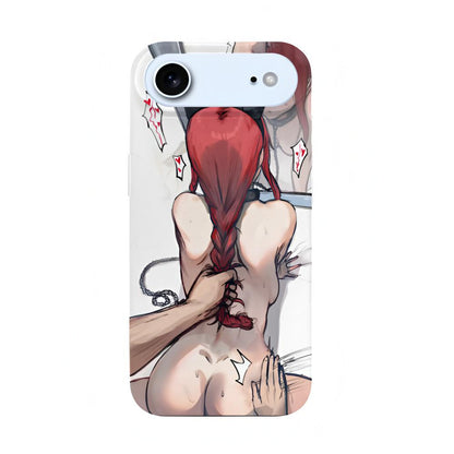 Sensual Beauty Hand-drawn iPhone 16/17 Pro Max Silicone Phone Case
