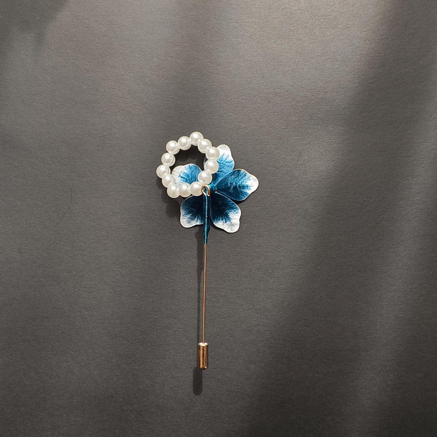 Vintage Handmade Silk Flower Brooch – Elegant Floral Pin for Gowns
