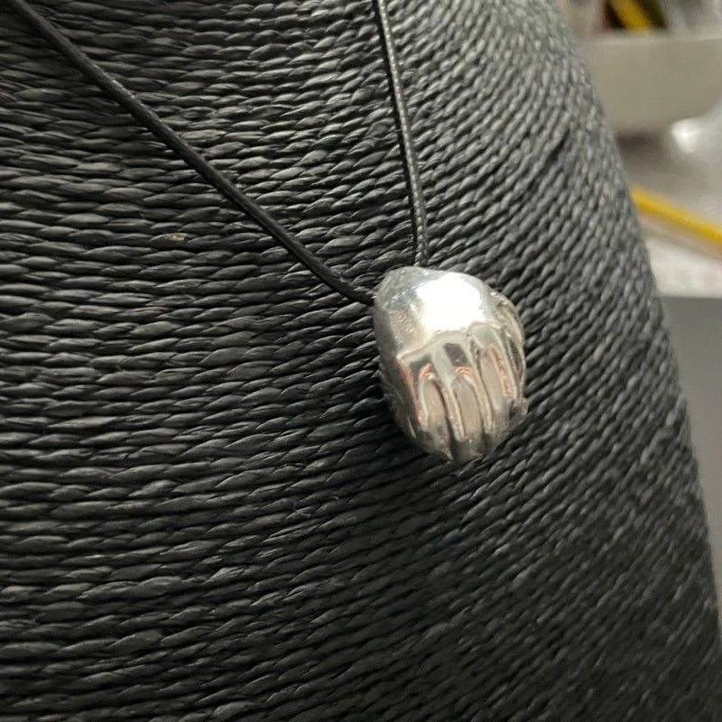 Sterling Silver Nude Body Art Pendant Necklace