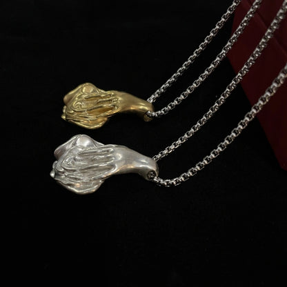 Copper Nude Pendant Necklace
