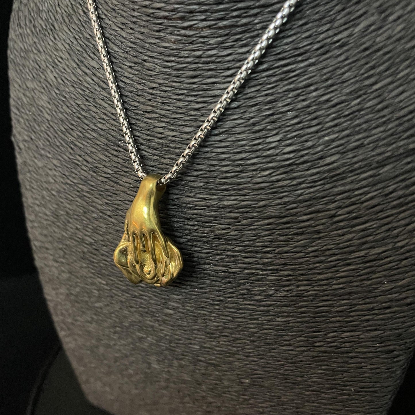 Copper Nude Pendant Necklace