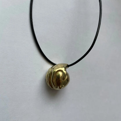 Brass Breast Pendant Necklace