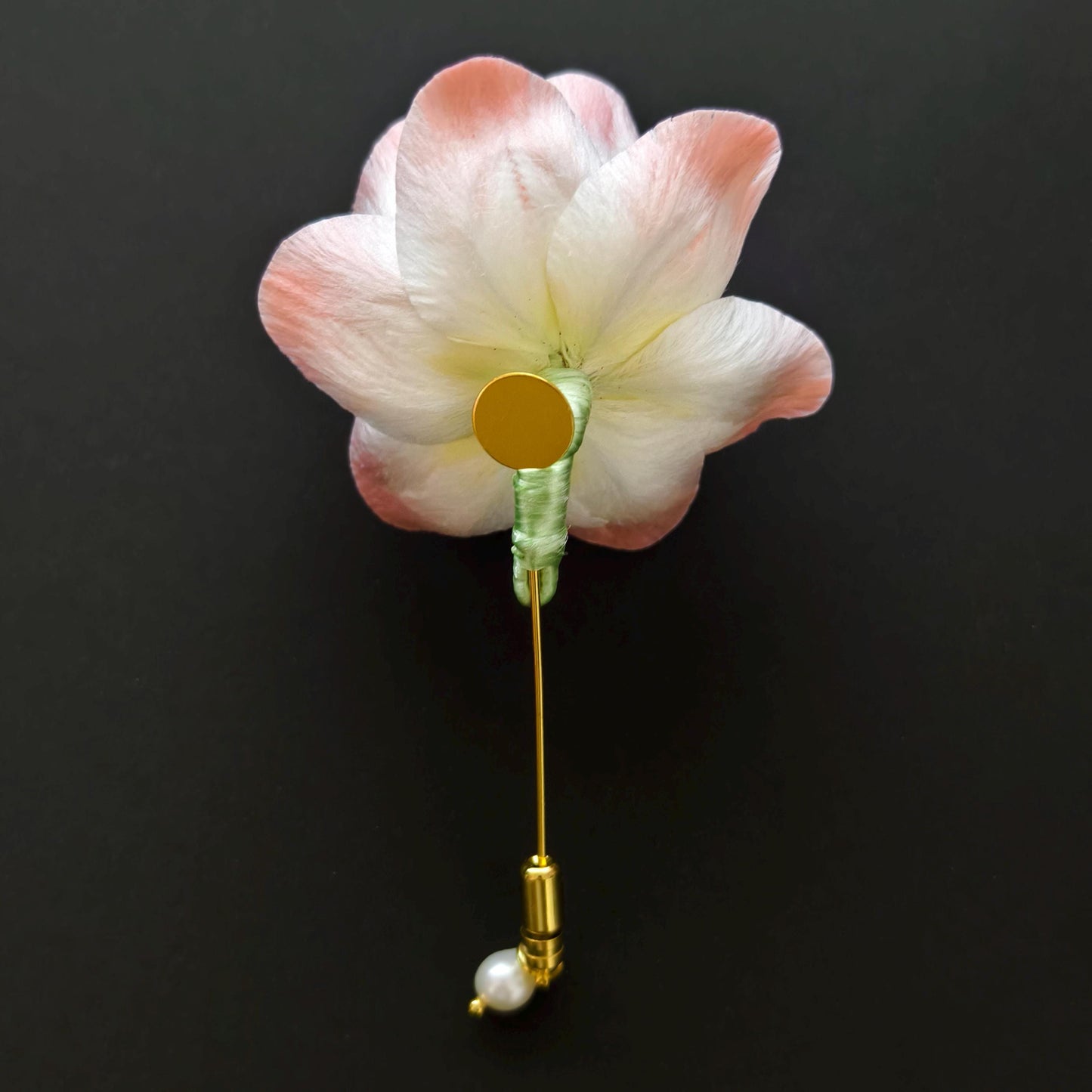 Silk Flower Brooch for Women Handmade Vintage Floral Brooch Pin